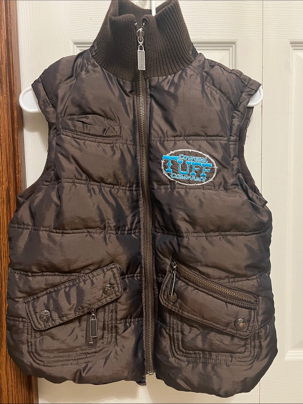 Cowgirl Tuff Puffer Vest with Embroidered Logo